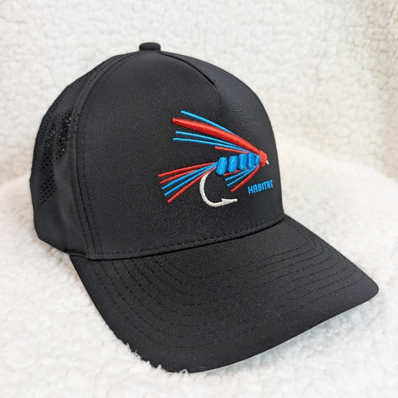 Hooey Other - Hooey Habitat Fly Fishing Lure Black Trucker Hat Snapback Cap Breathable